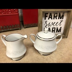 NORITAKE China Creamer and Sugar Bowl NEW